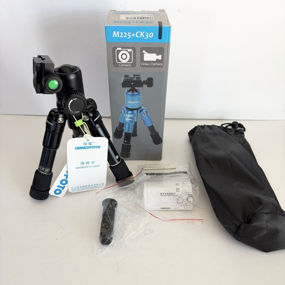 CAMBOFOTO M225+CK30 Professional Tabletop Tripod Ball Head Camera Video Compact
